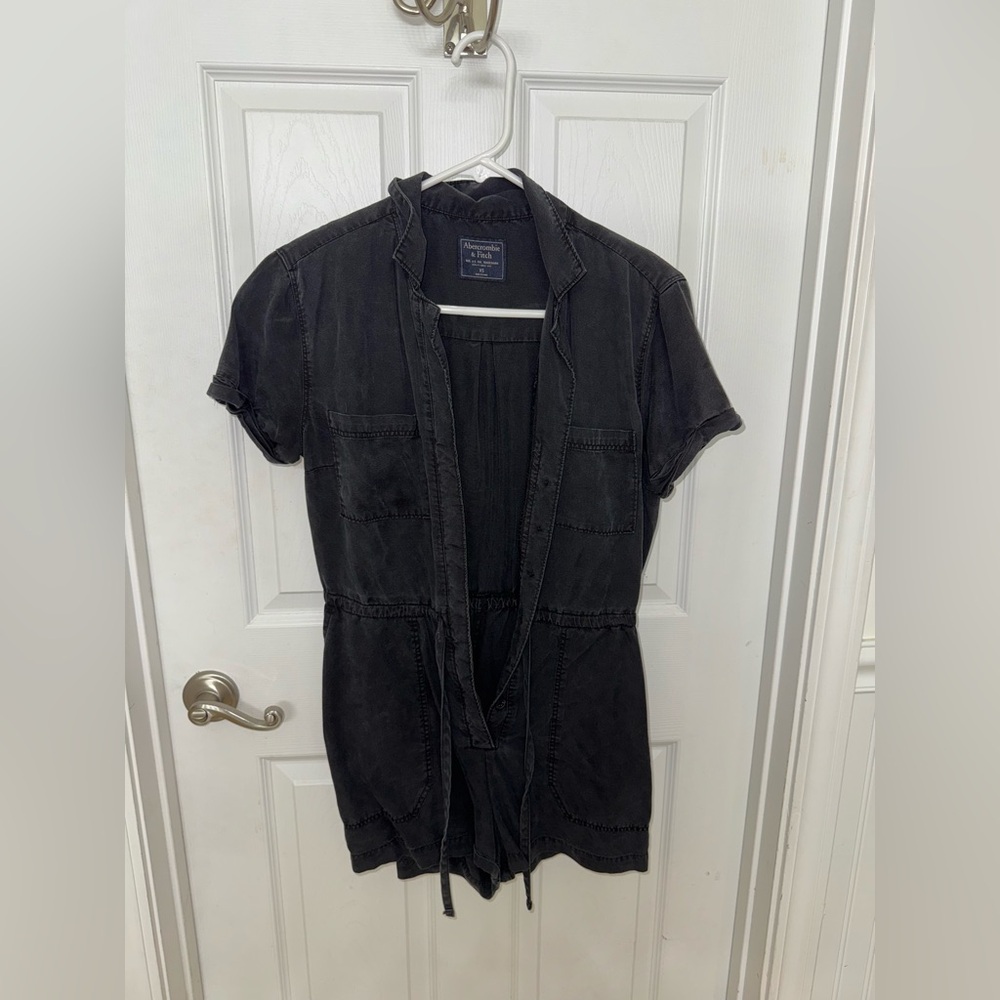 Abercrombie & Fitch Gray Denim Romper
